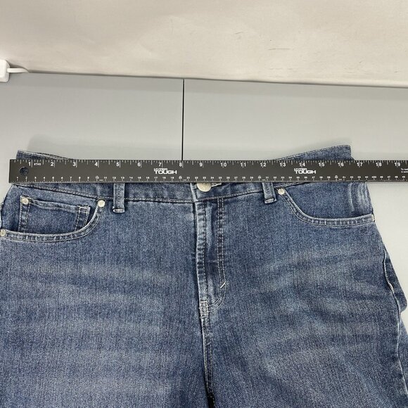 Nine West Eastend Capri Jeans Cropped Roll Cuff Denim Womens 12 - Picture 10 of 12